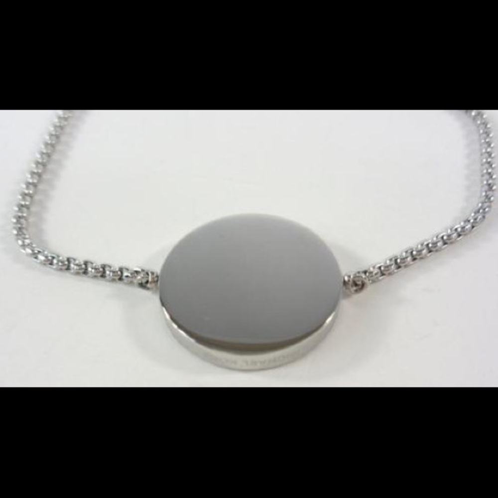 Michael Kors Silver Chain Monogram Disk Bracelet - Picture 7 of 7